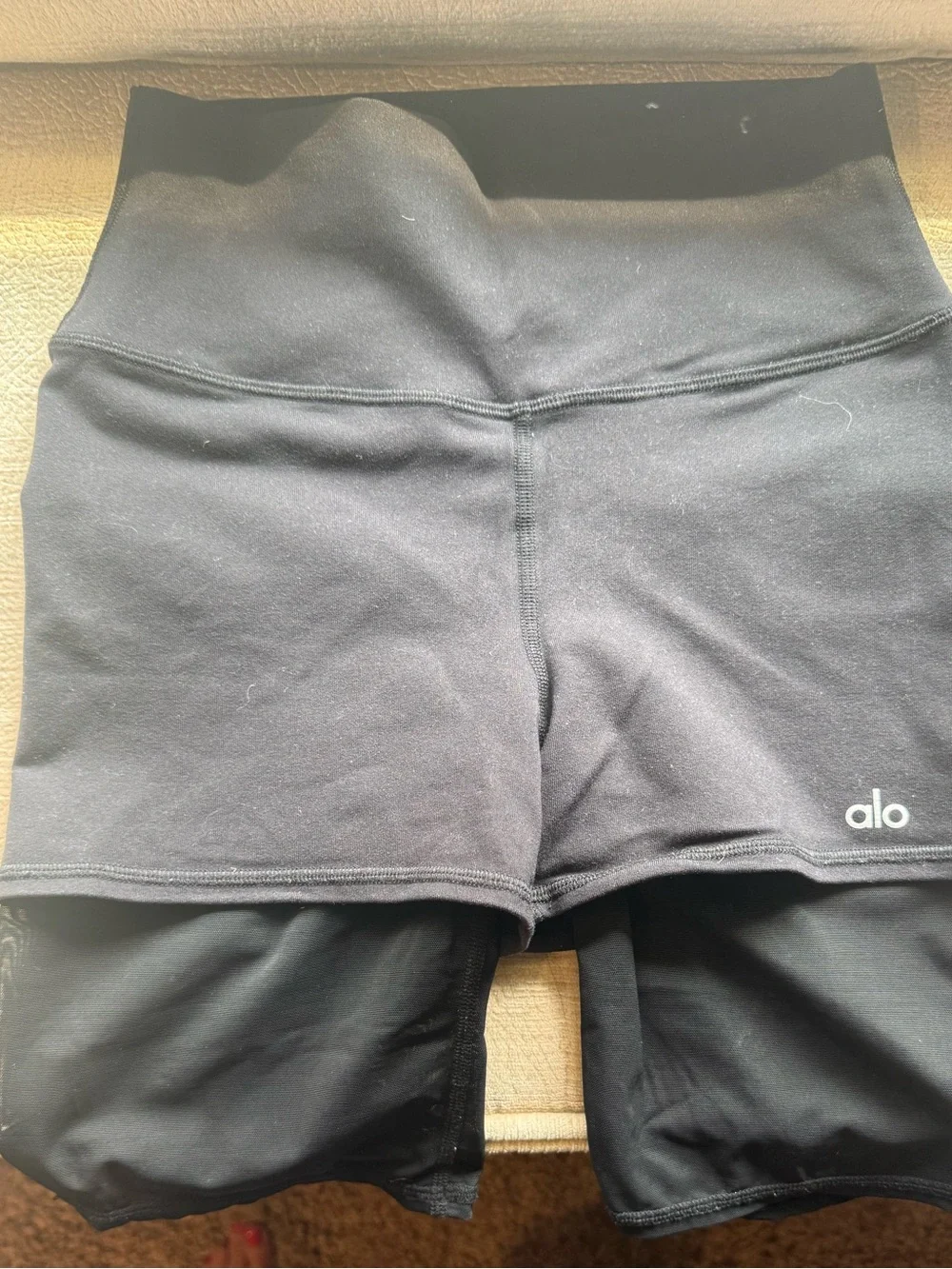 ALO Yoga Black High-Rise Bike Shorts with Inner Liner